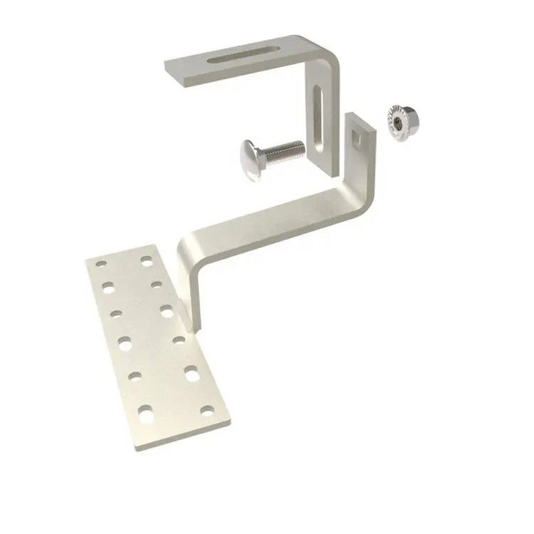 Móc bảng điều khiển năng lượng mặt trời cường độ cao Móc treo mái Pv Lắp đặt vít 1.4KN / M2
