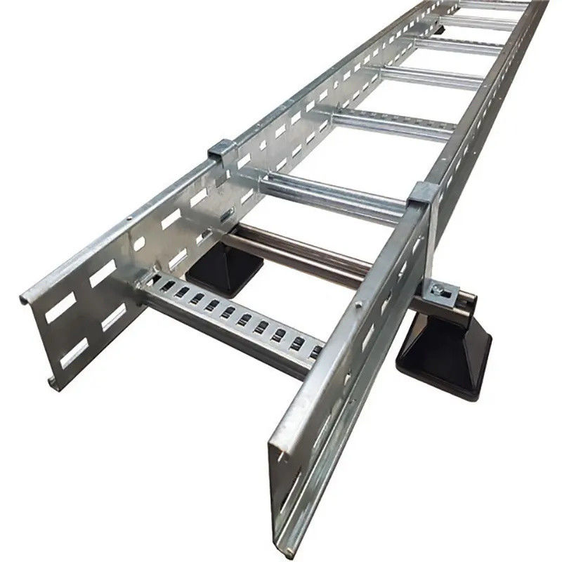 Khay cáp loại thang 1,5 - 2,5mm Khay cáp thép mạ kẽm Chống ăn mòn