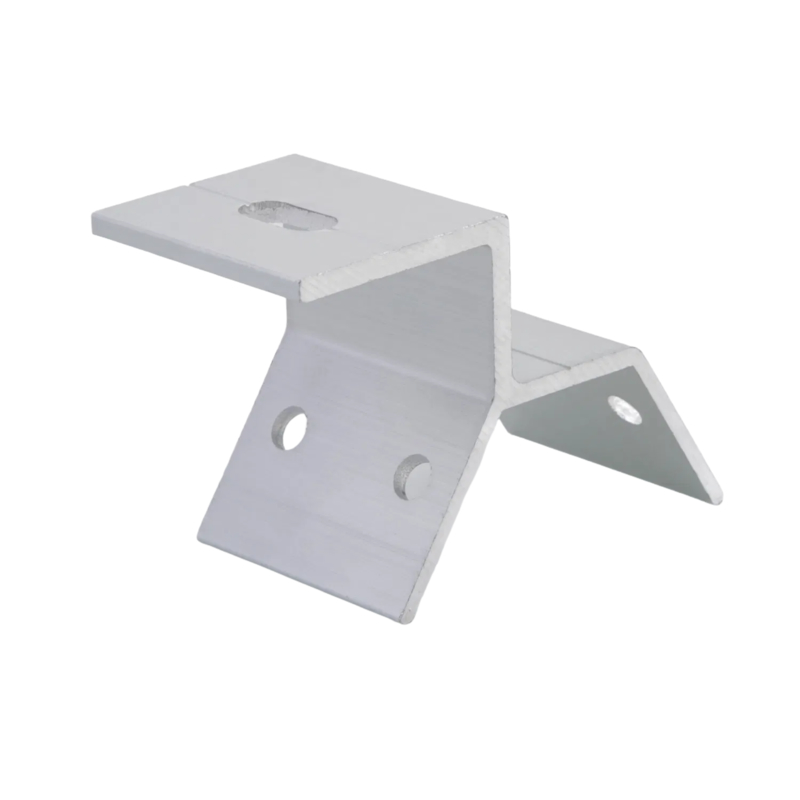 Kẹp hợp kim nhôm với bu lông kép và kẹp răng cưa để chống rung - Kẹp mái năng lượng mặt trời gắn kết cấu