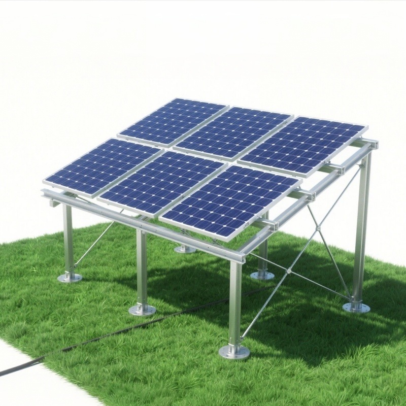 Giá nhà máy cấu trúc tấm pin mặt trời lắp ráp đường sắt nhôm cho hệ thống mái nhà