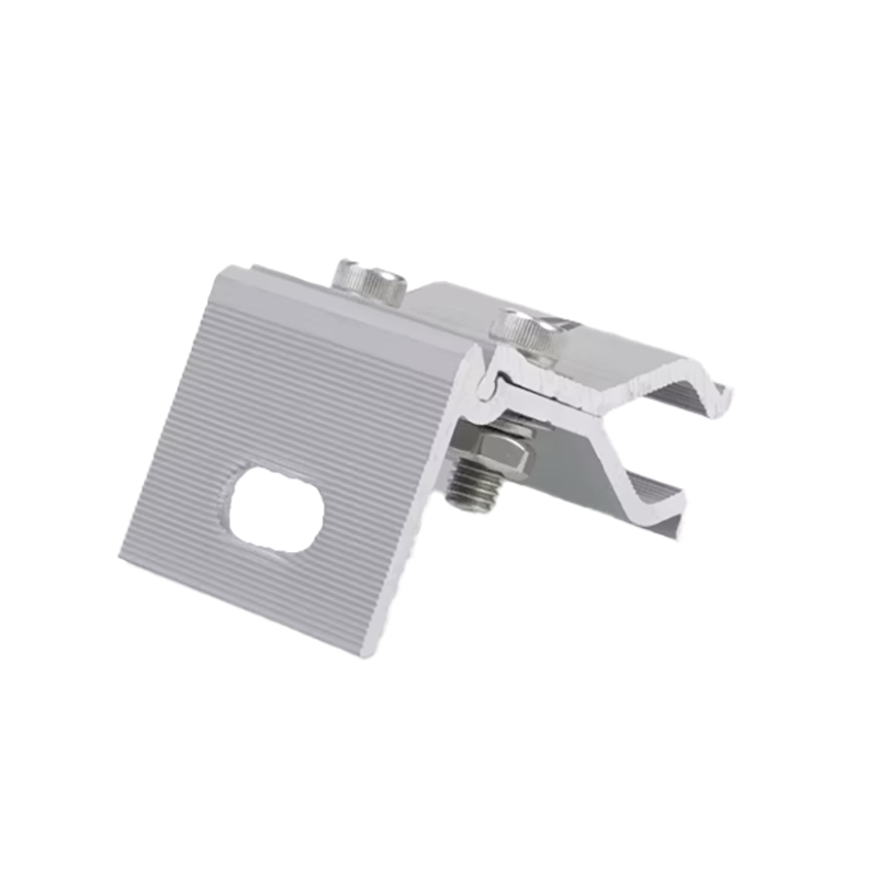 Kẹp hợp kim nhôm với bu lông kép và răng chống trượt để cố định cấu trúc an toàn Kẹp mái nhà mặt trời